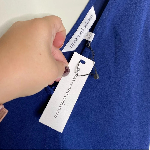 ✨NWT Cupcakes & Cashmere Lapis Blue Topeka Jumpsuit Women's Size Small - Picture 5 of 12